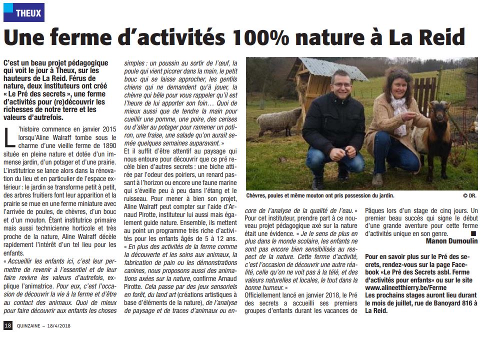 Vlan La Quinzaine du 18/04/2018